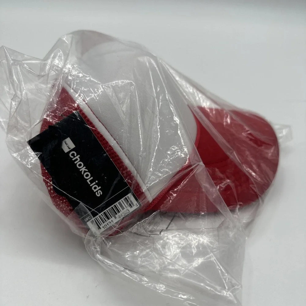 2 Decky Original Blank Flat Bill Trucker Cap Mesh Snapback Hat & 1 Chokolid NWT